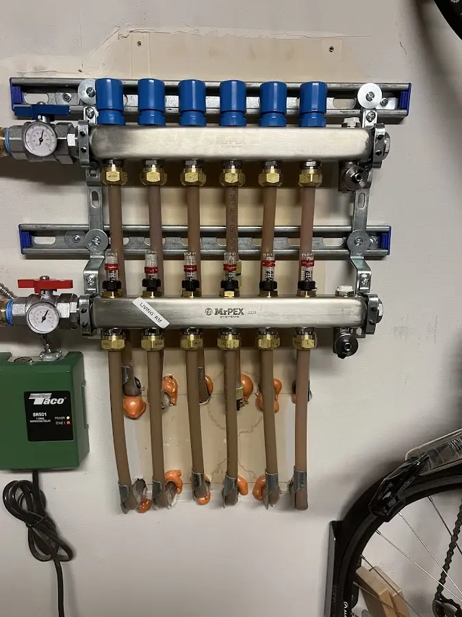 Plumber performing Gas Line Installation at a residential property in Boonsboro